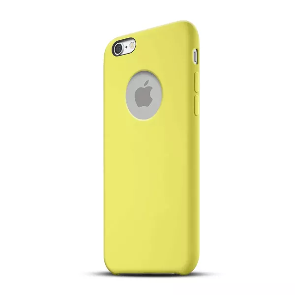 Funda Silicona Iphone 12 Amarillo