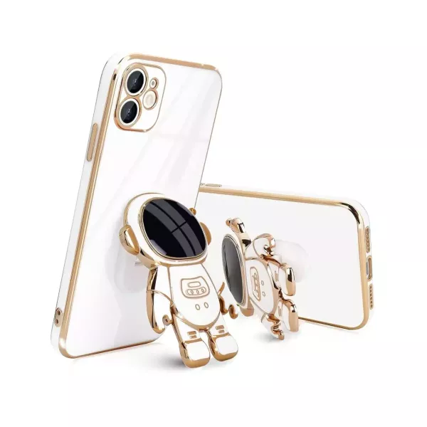 Funda Astronauta Con Soporte iPhone 16 Pro Max Blanco