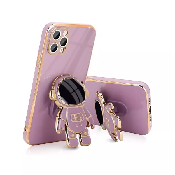 Funda Astronauta Con Soporte iPhone 16 Pro Lila
