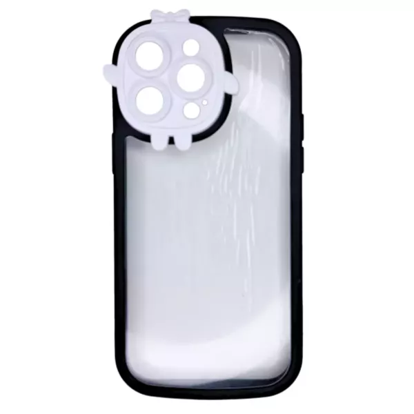 Funda Border Color Con Tapa Cámara Diseño IPhone 8 Plus Negro