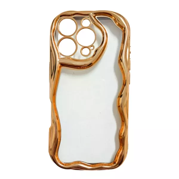 Funda Silicona Border Ondulada Xiaomi Redmi 14C Dorado