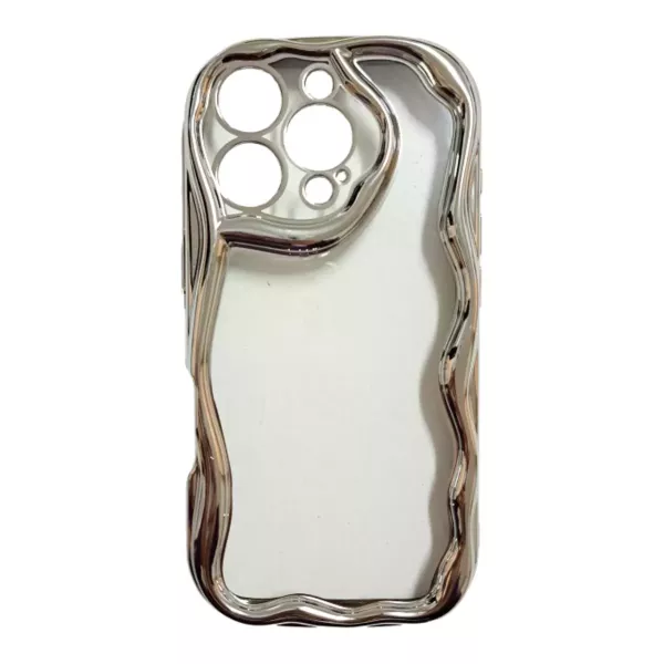 Funda Silicona Border Ondulada Xiaomi Redmi 13C Plateado