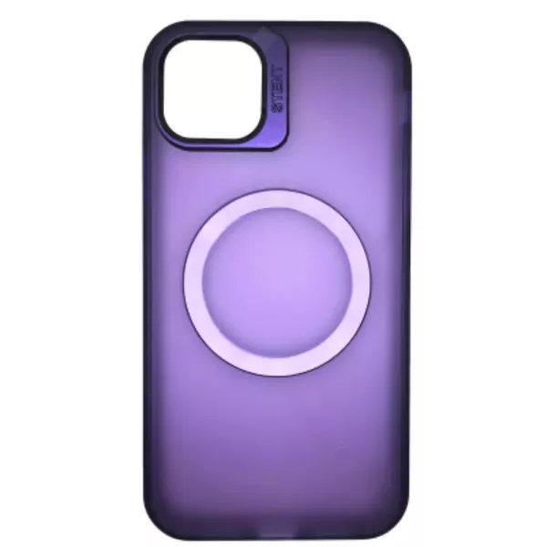 Funda Electro Magsafe Mate Soporte Cámara IPhone 15 Violeta
