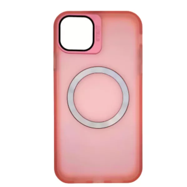 Funda Magnética Mate Soporte Cámara Samsung S23 Plus Rosa