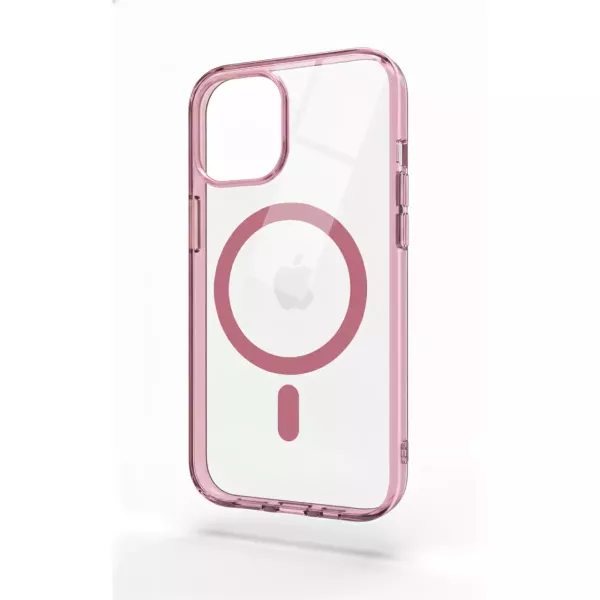 Funda Electro Magsafe Border Color Transparente iPhone 13 Rosa
