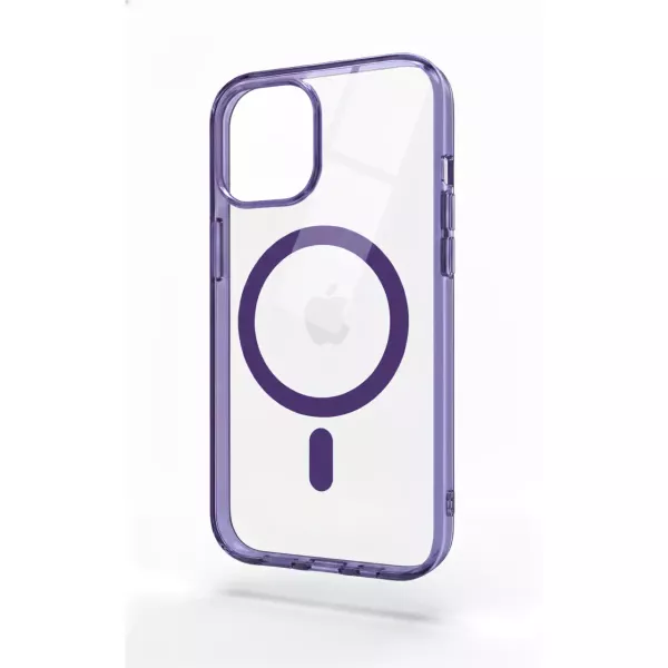 Funda Electro Magsafe Border Color Transparente iPhone 13 Violeta