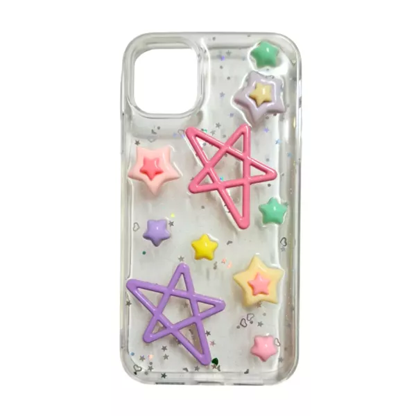 Funda Charms Moto E15 Estrellas de Colores