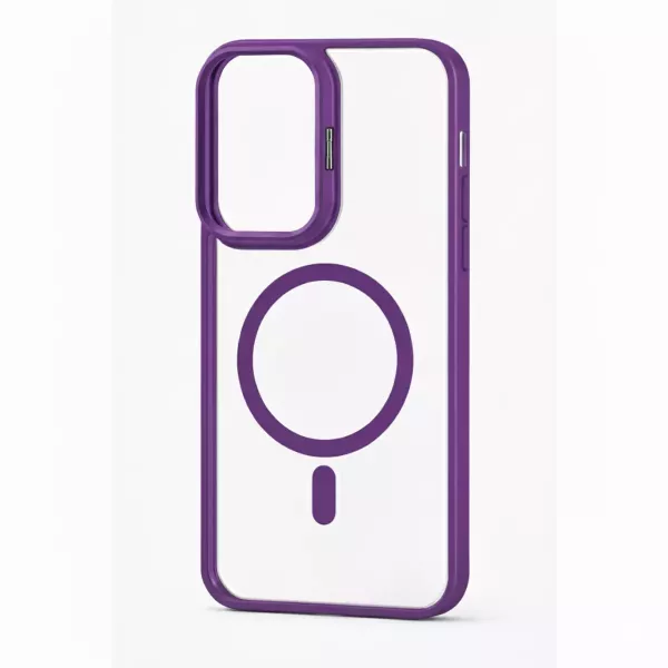 Funda Electro Magsafe Soporte Camara Samsung A17 Violeta