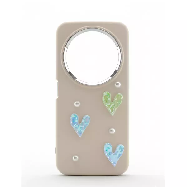 Funda Silicona Charms Corazón Xiaomi Poco C75 Beige