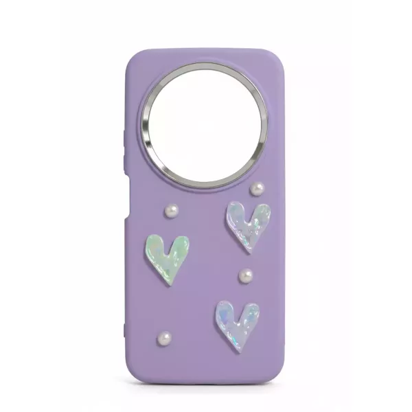 Funda Silicona Charms Corazón Xiaomi Poco C75 Violeta