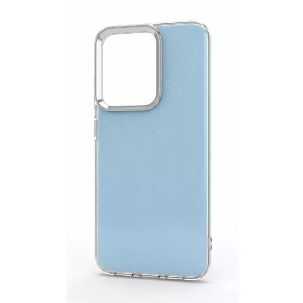 Funda Glitter Border Cromado Xiaomi Redmi A5 Celeste