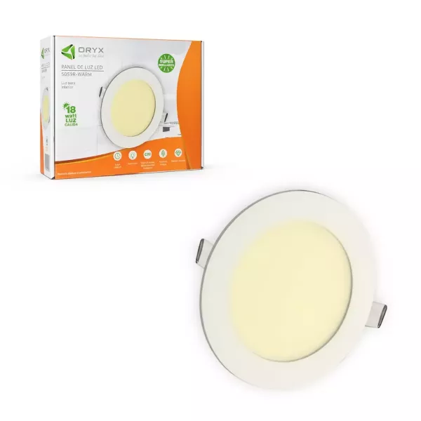 Panel Para Montar De Luz Cálida Circular - Oryx 5059R