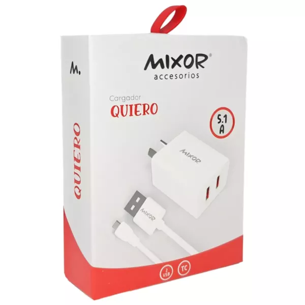 Cargador de Pared QUIERO Tipo C 5.1A Mixor