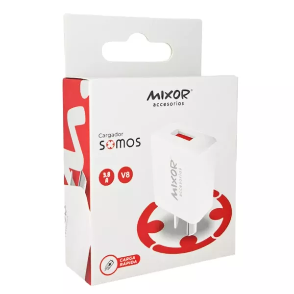 Cargador de Pared SOMOS Micro USB 3.8A Mixor