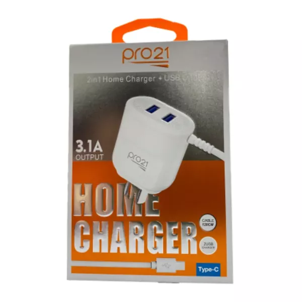Cargador De Pared Tipo C 3.1A Pro21