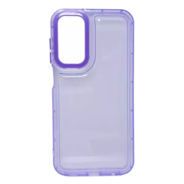 Funda Transparente Con Color Samsung A04 Lila