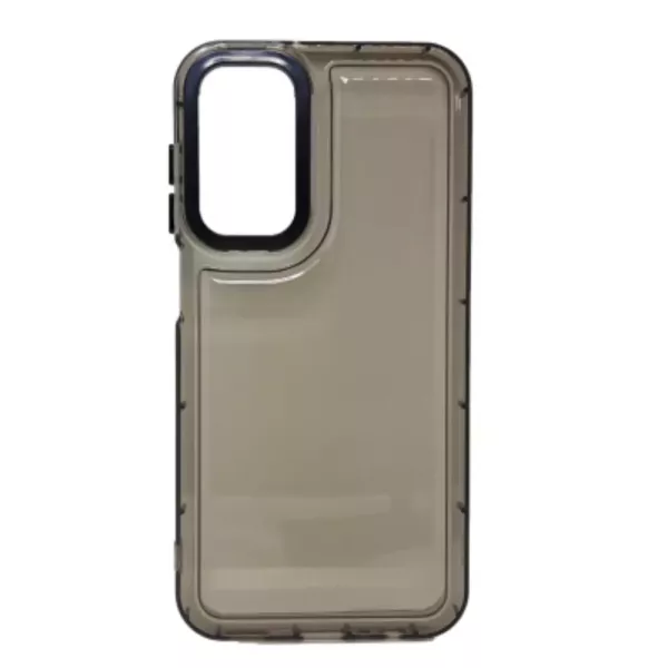 Funda Transparente Con Color Samsung A04 Negro