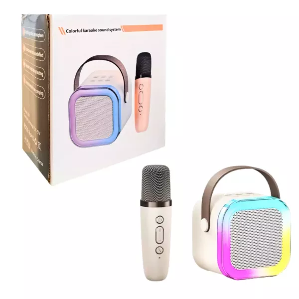 Parlante Bluetooth Con Luz y Micrófono Karaoke