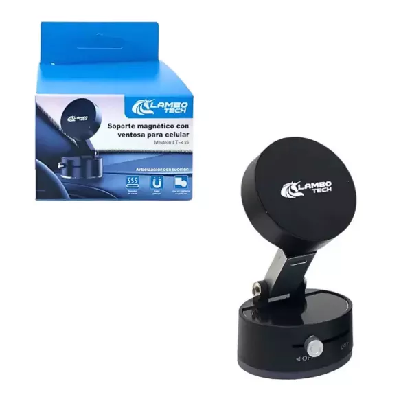 Soporte P/ Celular Magnético Con Ventosa L-415 Lambo Tech